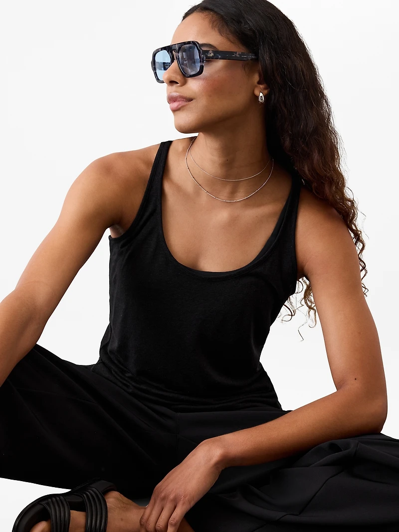 Getaway Linen Blend Tank
