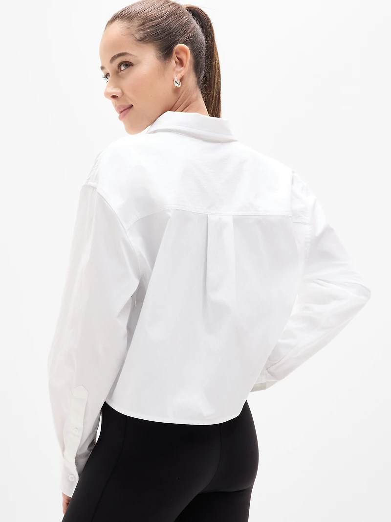 Midday Cropped Poplin Shirt