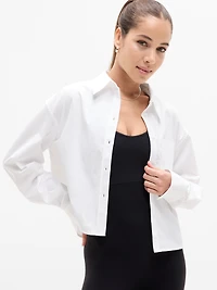 Midday Cropped Poplin Shirt