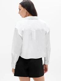 Midday Cropped Poplin Shirt