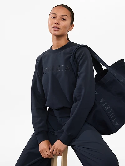 Athleta Embroidered Crew Sweatshirt