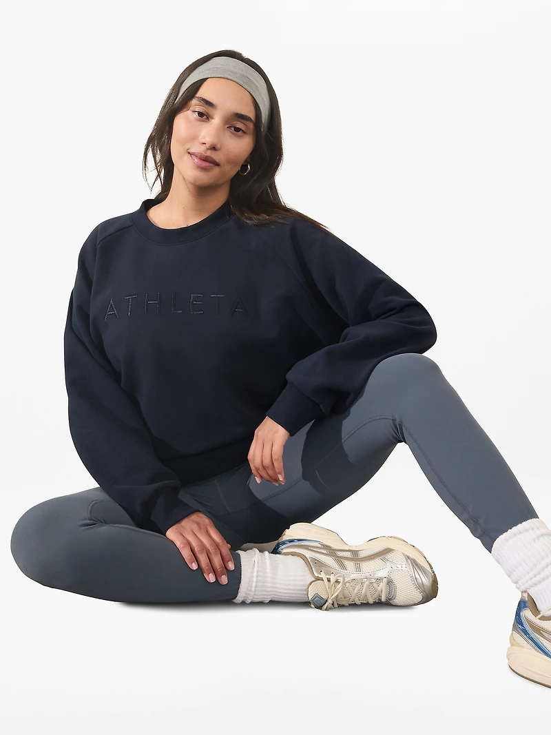Athleta Embroidered Crew Sweatshirt
