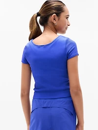 Athleta Girl Rise Above Rib Crop Tee