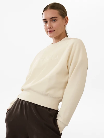 Athleta Embroidered Crew Sweatshirt