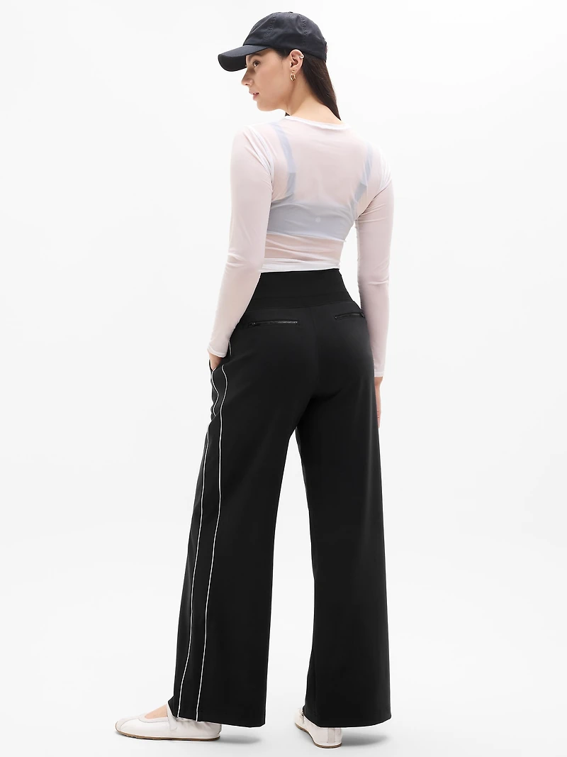 Venice High Rise Track Stripe Wide Leg Pant