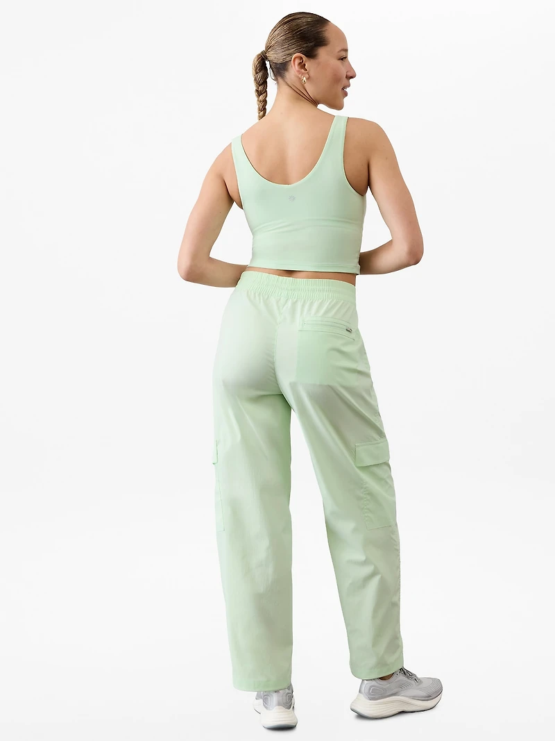Cascade High Rise Cargo Poplin Pant