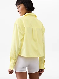 Midday Cropped Poplin Shirt
