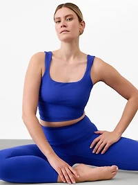 Transcend Square Neck Crop Sports Bra D-DD