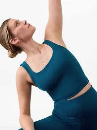 Transcend Square Neck Crop Sports Bra D-DD