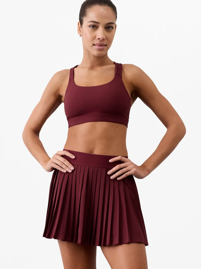 Match Point High Rise Pleated Lasercut 13 1/2" Skort