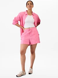 Retreat Linen Mid Rise 4" Short