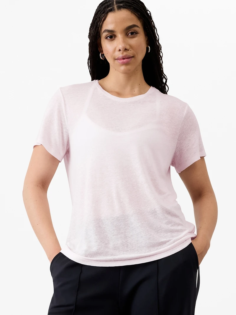 Getaway Linen Blend Tee