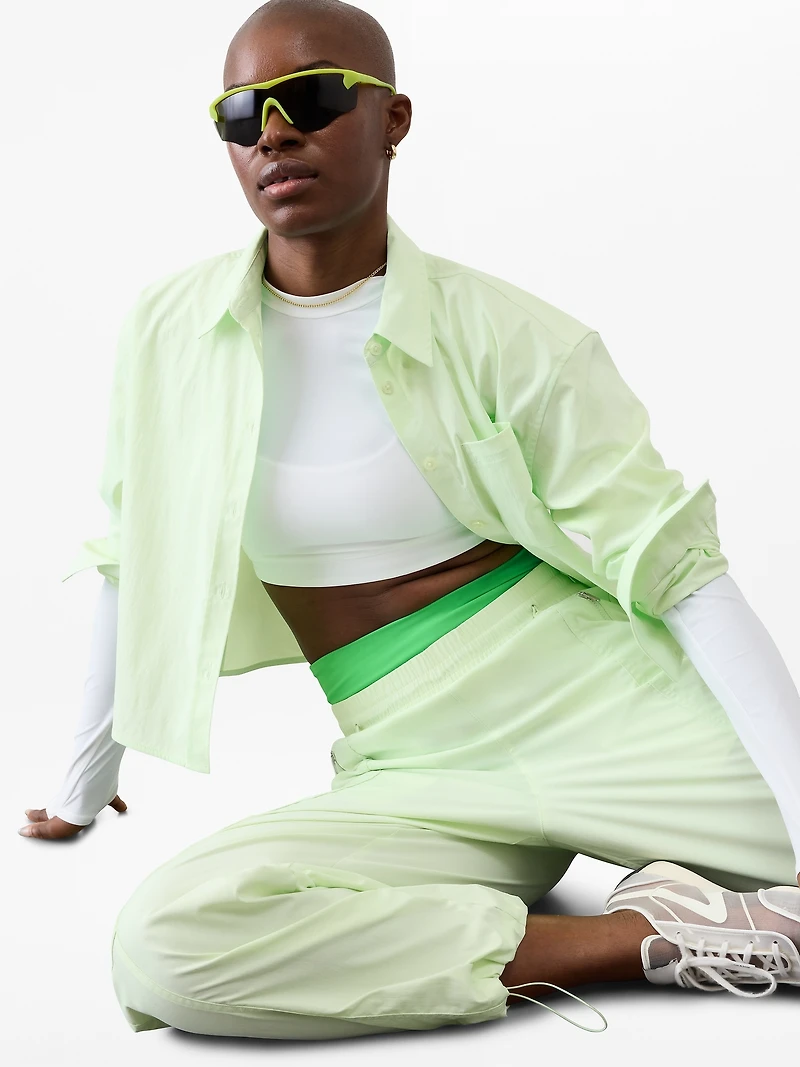 Midday Cropped Poplin Shirt