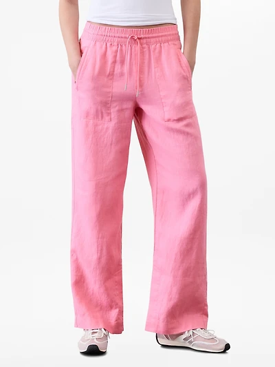 Retreat Linen High Rise Wide Leg Pant