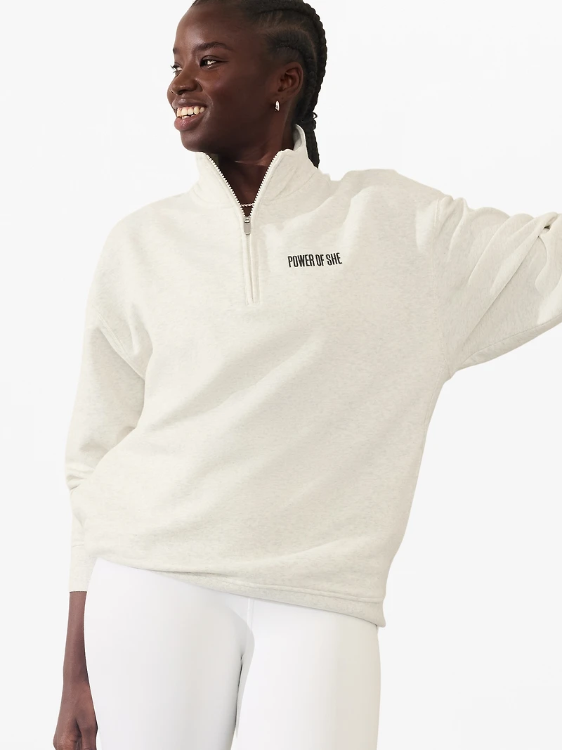 Power of She 1/4 Zip Sweatshirt