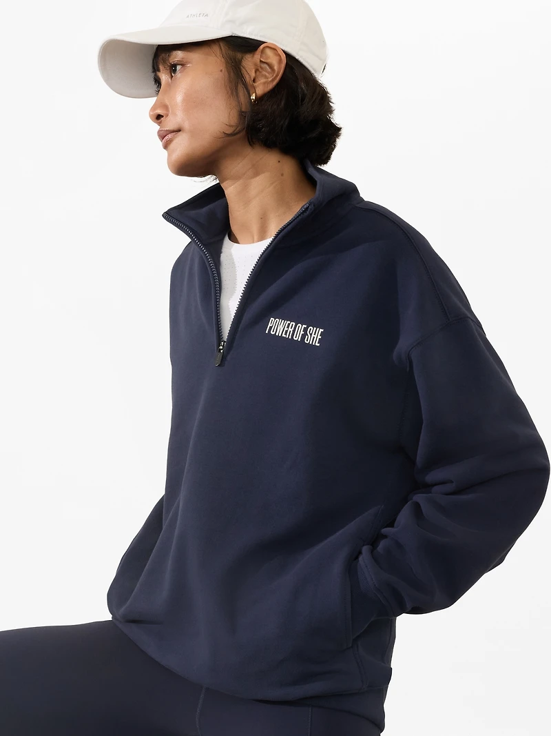 Power of She 1/4 Zip Sweatshirt