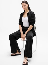 Retreat Linen High Rise Wide Leg Pant