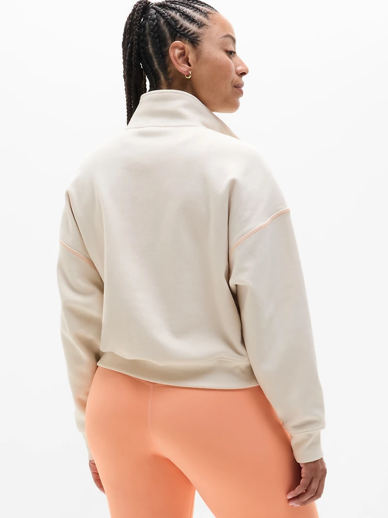 Forever Fleece 1/2 Zip High Hip Sweatshirt