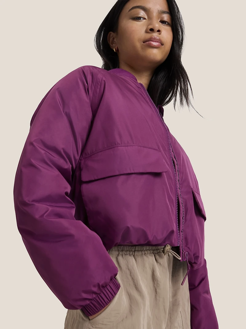 Athleta Girl Bomber Puffer Jacket