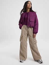 Athleta Girl Bomber Puffer Jacket