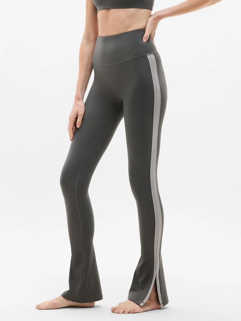 Elation Ultra High Rise Sport Stripe Split Slim Flare