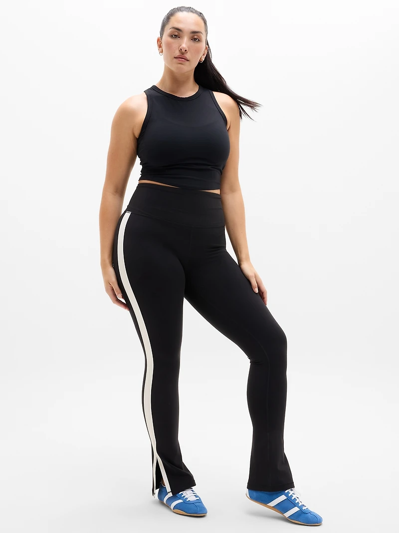 Elation Ultra High Rise Sport Stripe Split Slim Flare