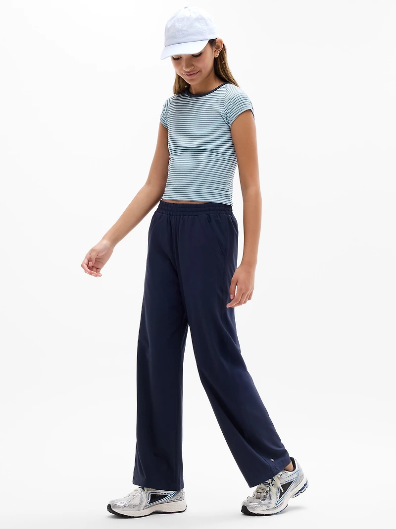 Athleta Girl Rise Above Rib Crew Cutout Tee