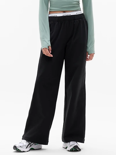 Athleta Girl All Day Wide Leg Terry Pant