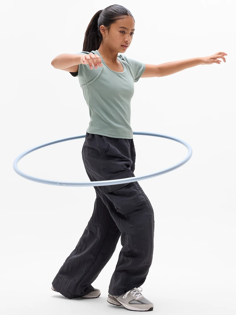 Athleta Girl Right Moves Rib Double Up Tee