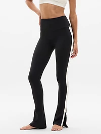 Elation Ultra High Rise Sport Stripe Split Slim Flare