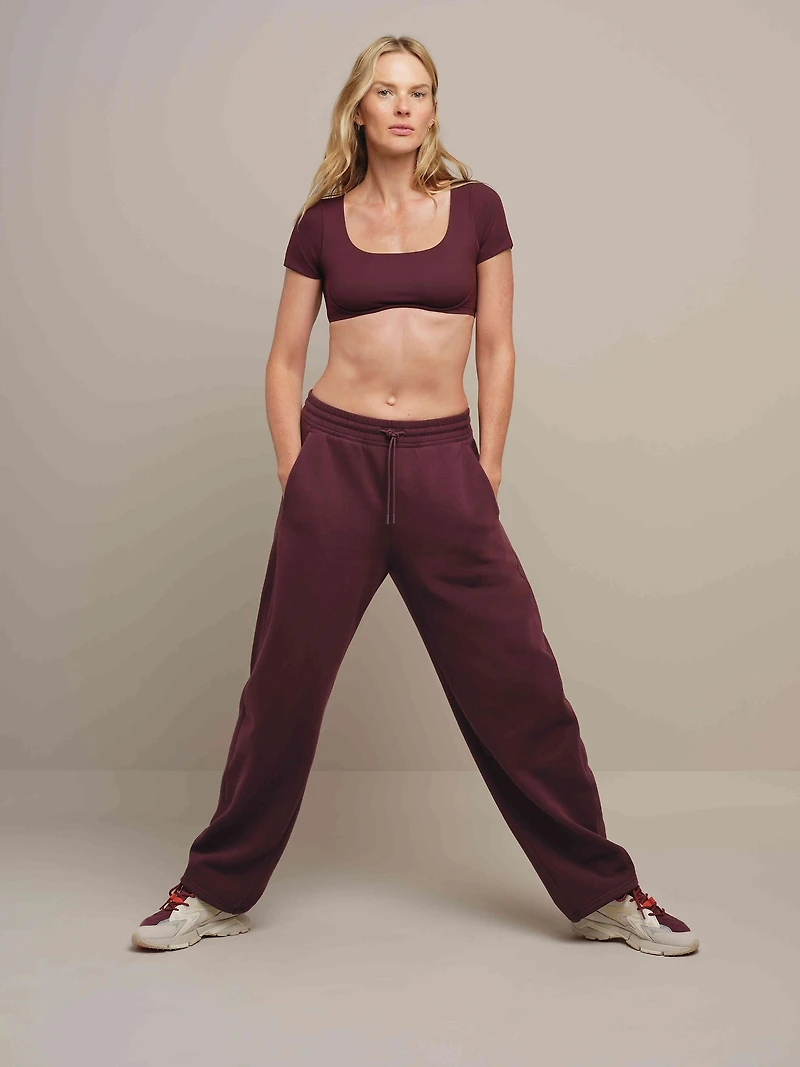 Forever Fleece Mid Rise Barrel Pant