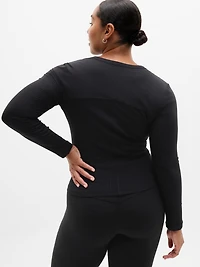 Signature Rib Long Sleeve Henley Top
