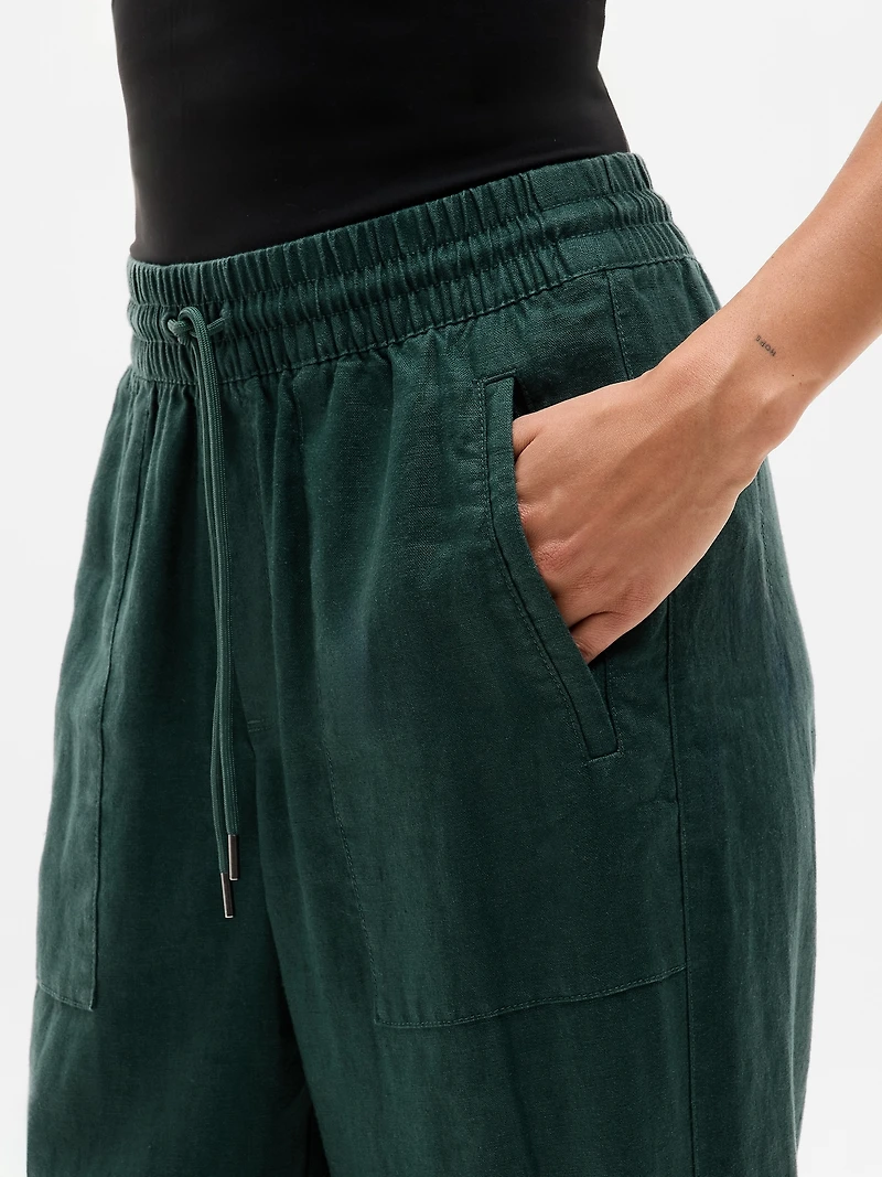 Retreat Linen High Rise Wide Leg Pant