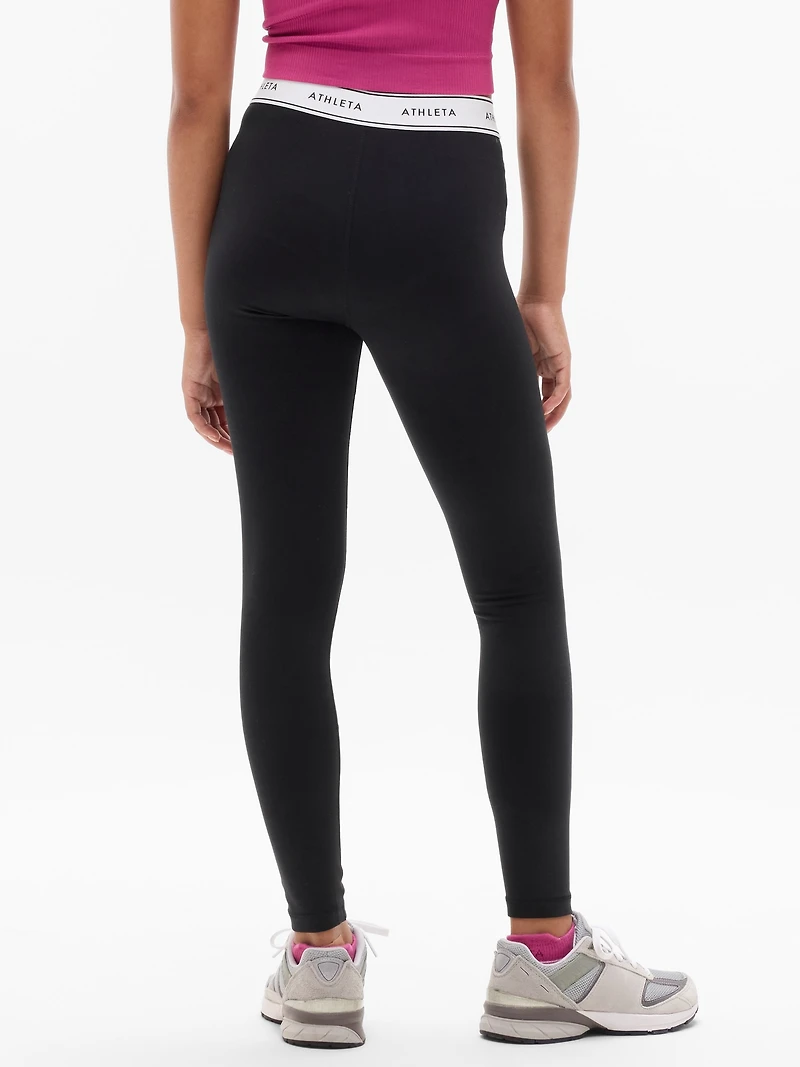Athleta Girl High Rise Logo Chit Chat Legging