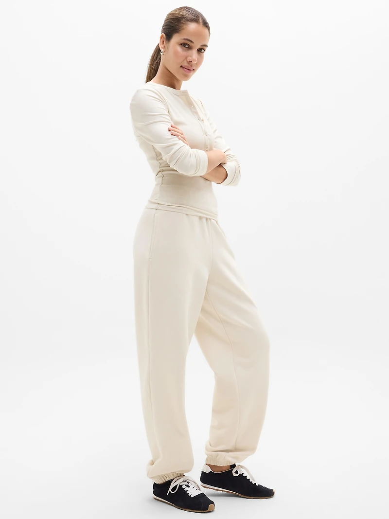 Signature Rib Long Sleeve Henley Top