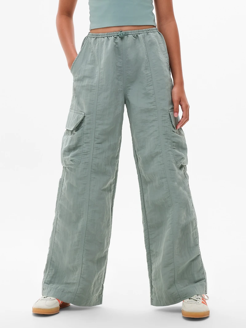 Athleta Girl Woven Cargo Wide Leg Pant