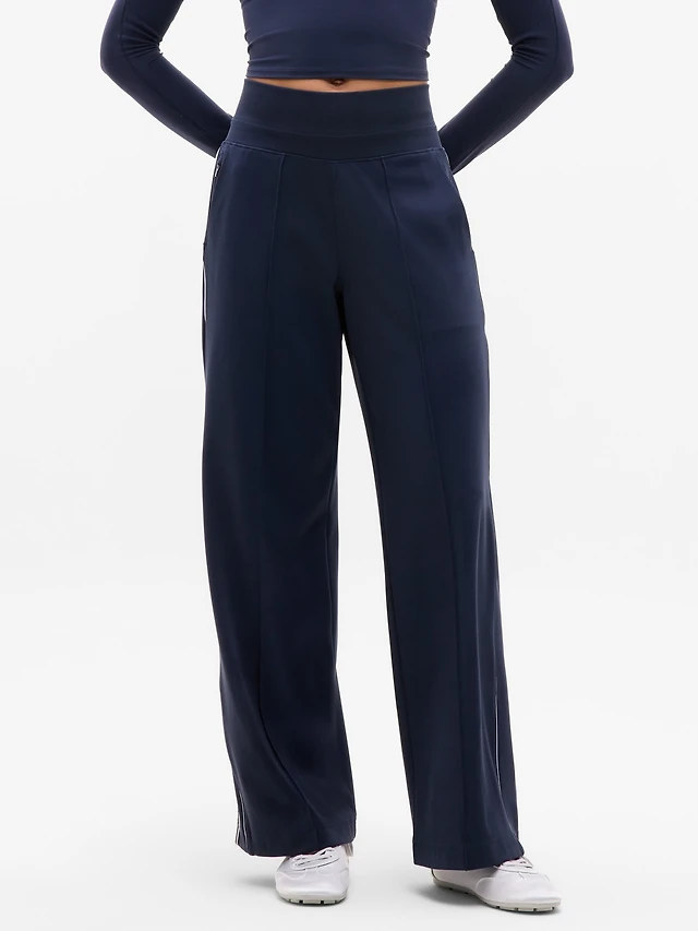 Venice High Rise Track Stripe Wide Leg Pant