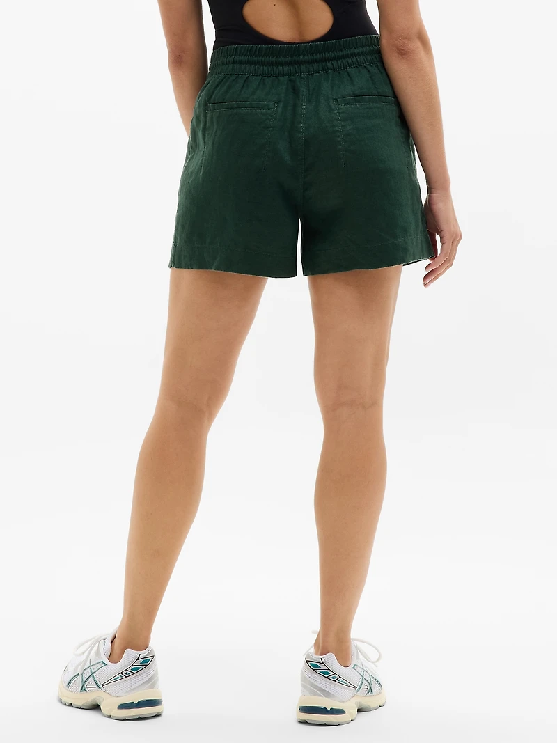 Retreat Linen Mid Rise 4" Short