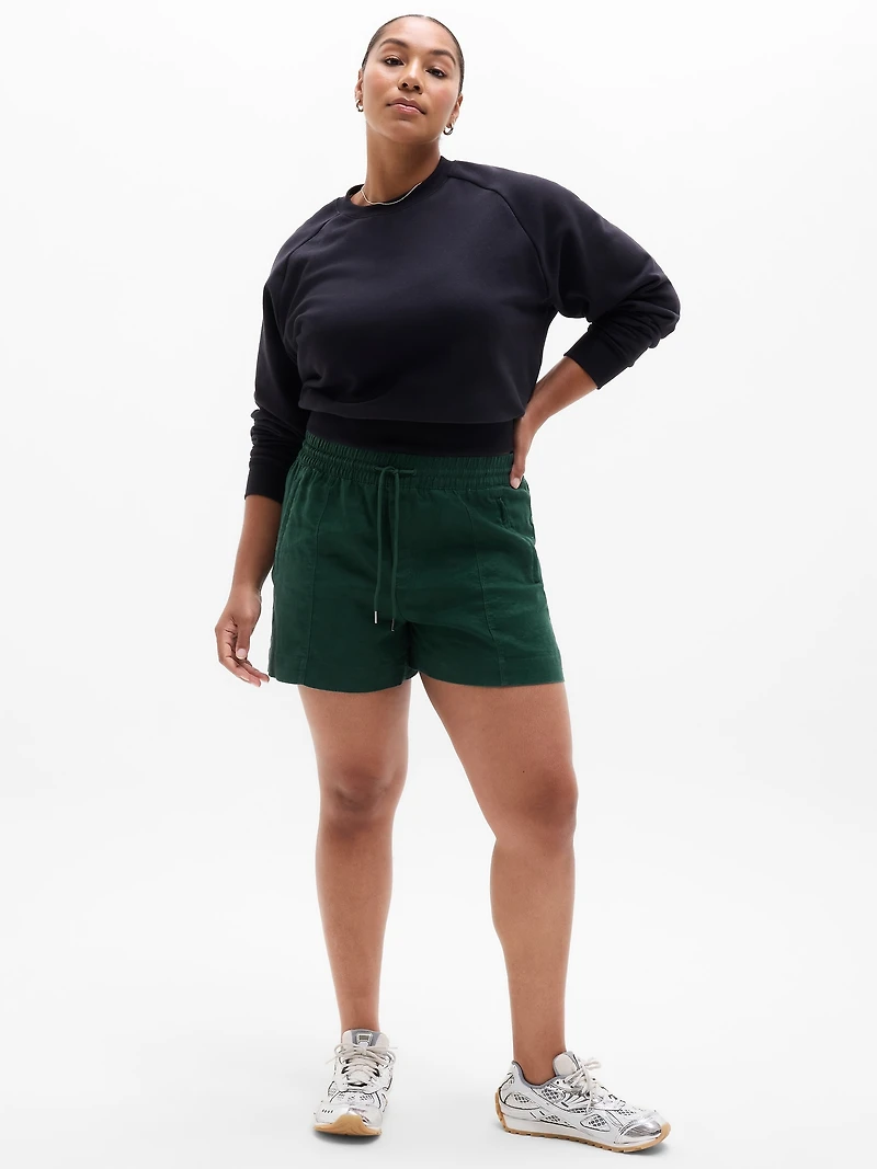 Retreat Linen Mid Rise 4" Short