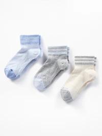 Athleta Girl Everyday Quarter Crew Sock 3-Pack