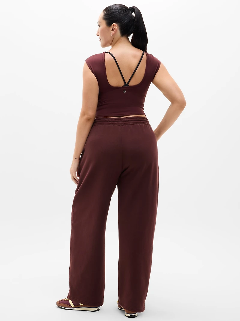 Forever Fleece Mid Rise Barrel Pant