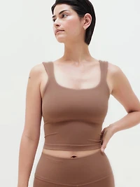 Transcend Square Neck Crop Sports Bra A-C