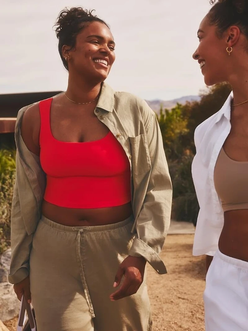 Transcend Square Neck Crop Sports Bra D-DD