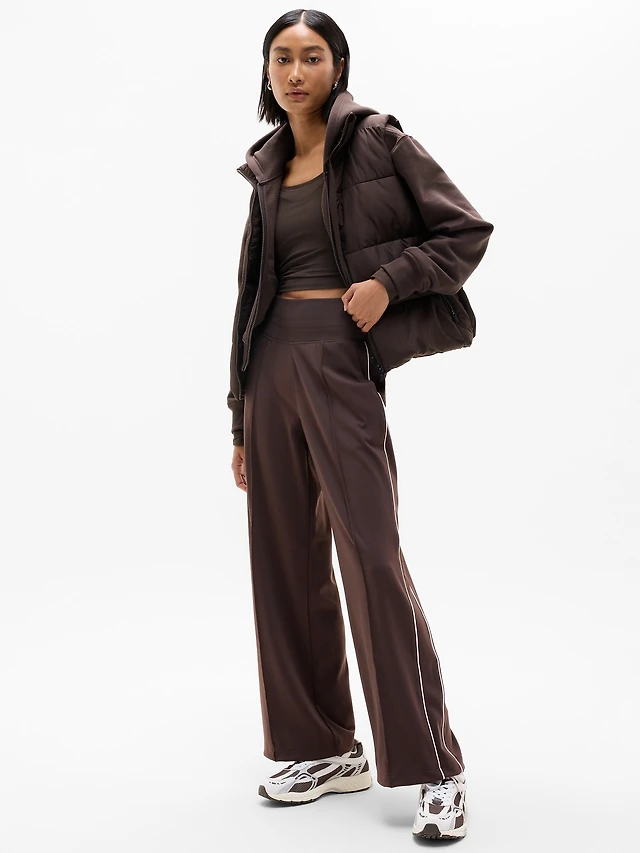 Venice High Rise Track Stripe Wide Leg Pant