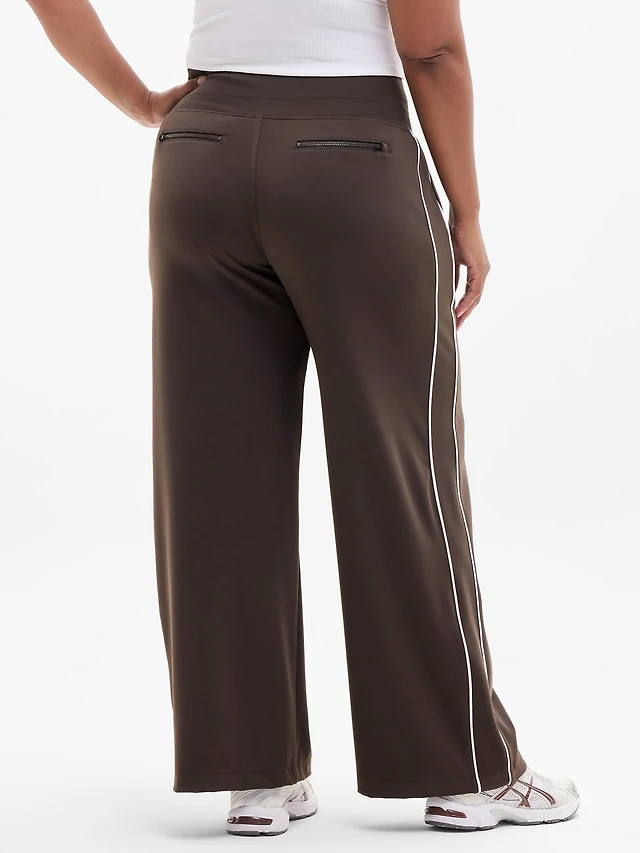 Venice High Rise Track Stripe Wide Leg Pant