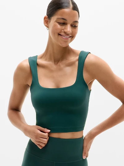 Transcend Square Neck Crop Sports Bra A-C