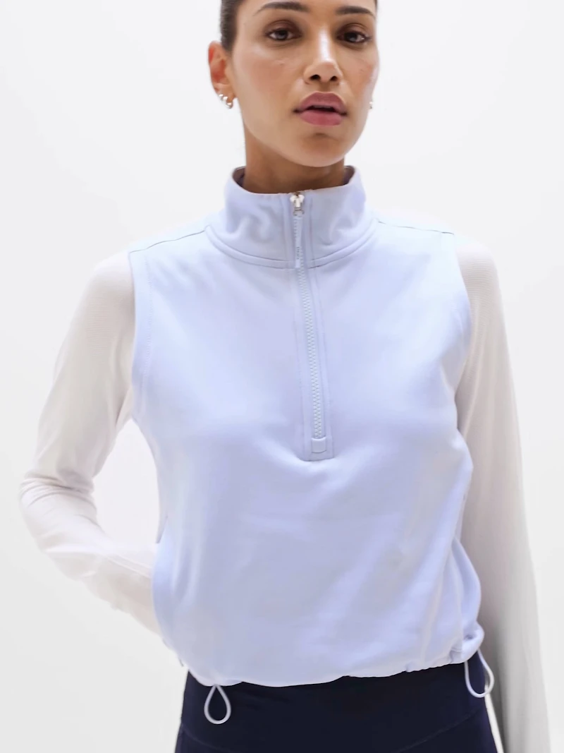 Unstoppable 1/2 Zip Cropped Vest