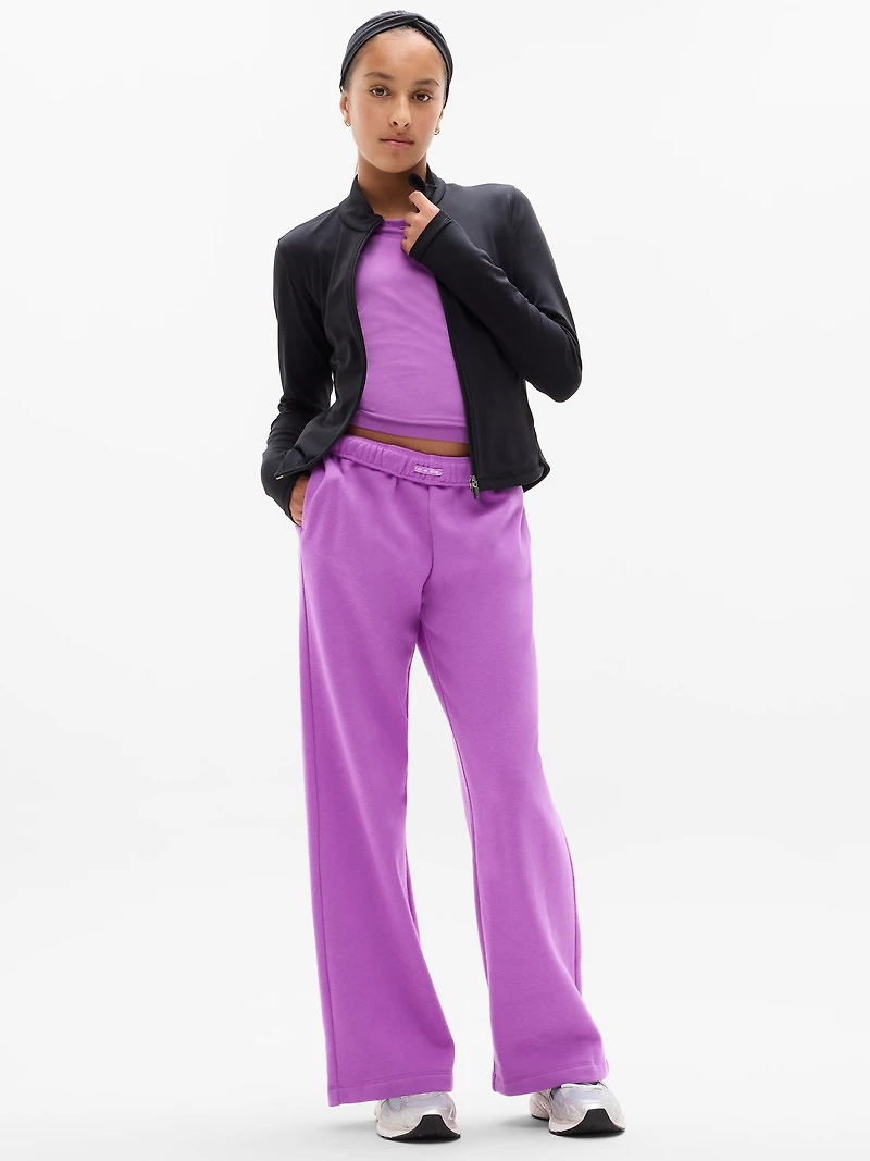Athleta Girl All Day Wide Leg Fleece Pant
