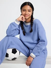 Athleta Girl All Day Sparkle Rib Crew
