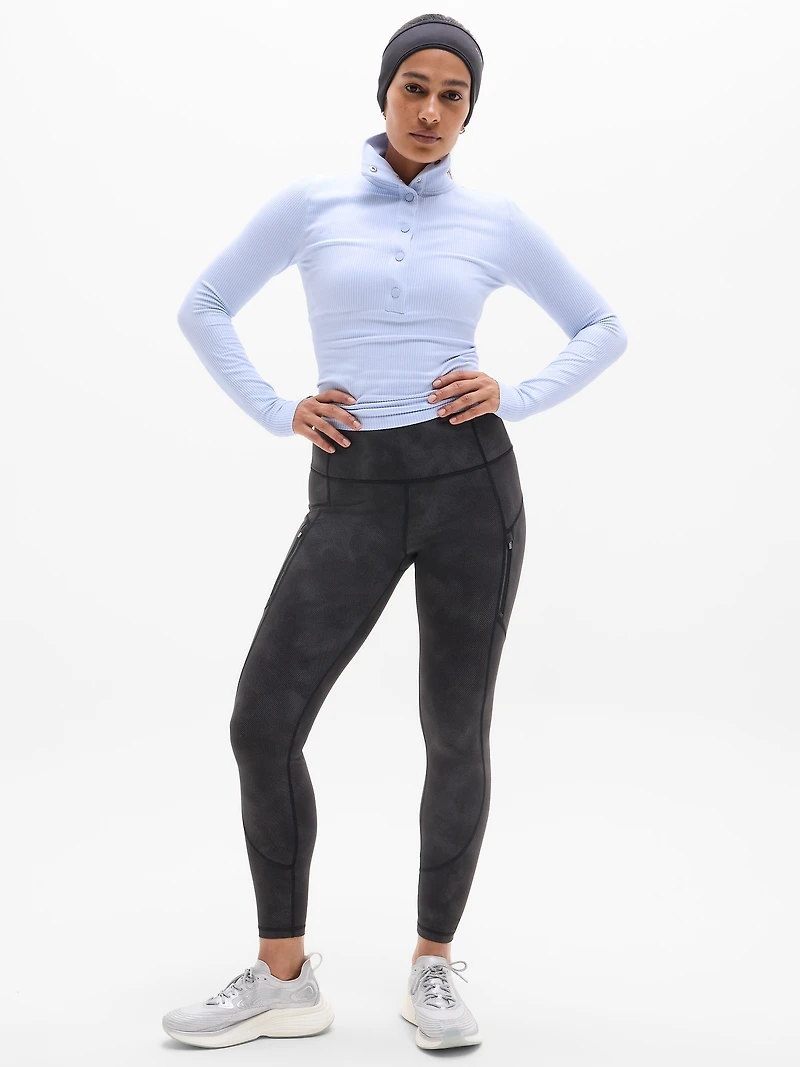 Rainier High Rise Reflective Print Legging
